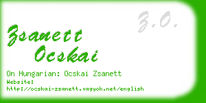 zsanett ocskai business card